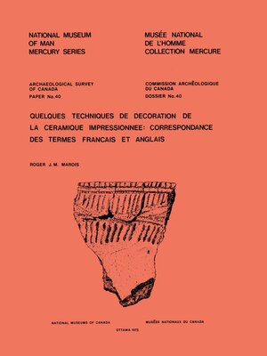 cover image of Quelques techniques de décoration de la céramique impressionnée